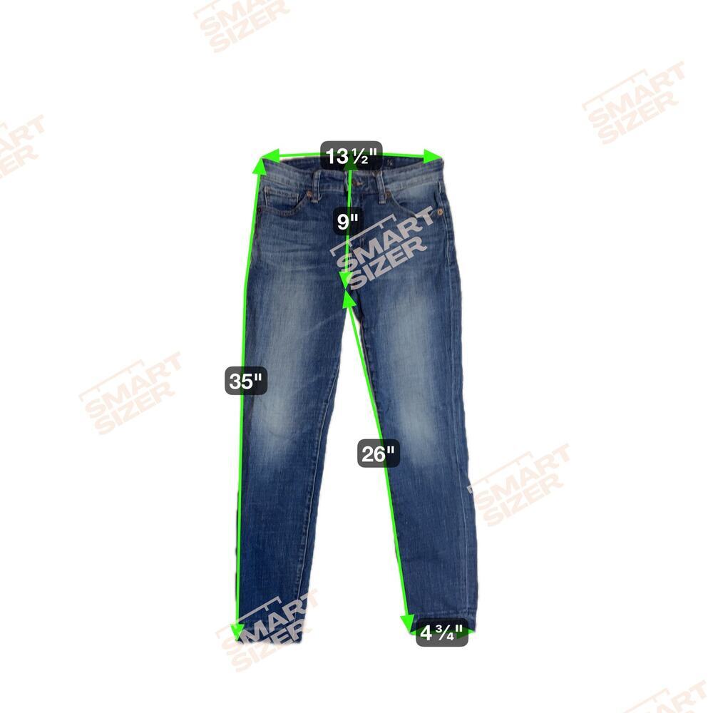 Lucky Brand Ava Crop Distressed Denim Skinny Mid-Rise Jeans Women's Sz 2/26 - Picture 12 of 12